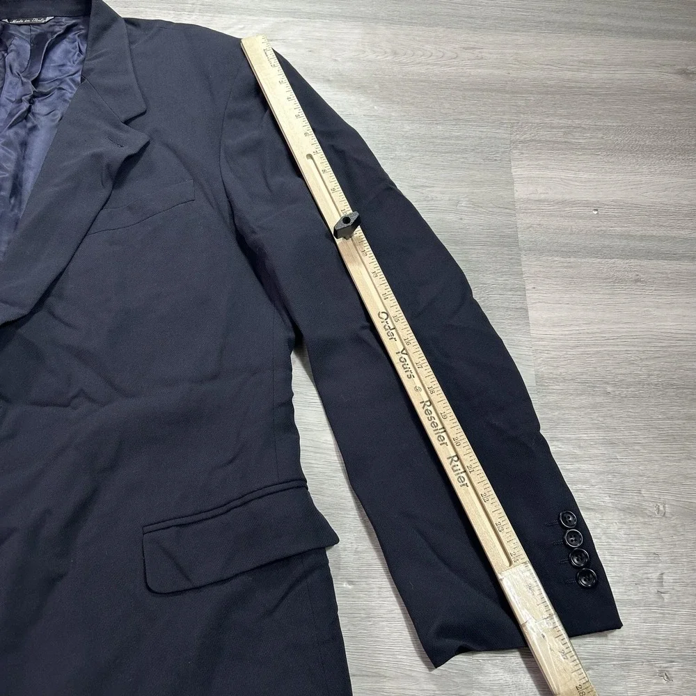 Canali Suit‎ Jacket Blazer Mens 58L Blue Wool Classic Made In Italy 2 Button
